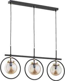 ALFA 62186 EIKOR Többágú Függesztett Lámpa Antik Arany, Fekete E14 IP20