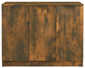 füstös tölgy színű szerelt fa tálalószekrény 90,5 x 30 x 70 cm