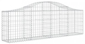 8 db íves horganyzott vas gabion kosár 200x30x60/80 cm
