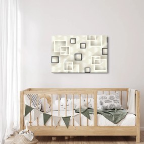 Geometriai absztrakt kép (90x60 cm)