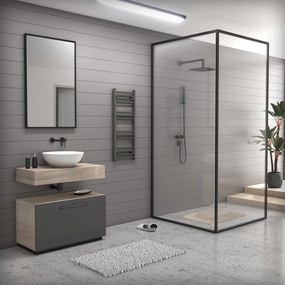 Grafitszürke 300x800mm törölközőszárítós fürdőszobai radiátor Welland Lux | Készletről | Gyors kiszállítással