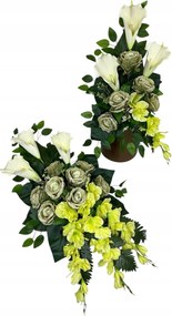 Csokor Nád Kompozíció Sír Temető Művirágok