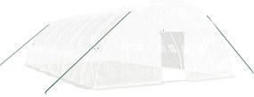 vidaXL fehér acélvázas melegház 60 m² 10 x 6 x 2,85 m