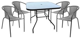 Berdan 4 személyes balkon szett Herkules székekkel N