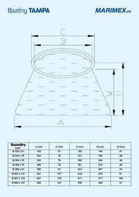 Marimex Tampa medence 3,66 x 0,91, szűrő nélkül