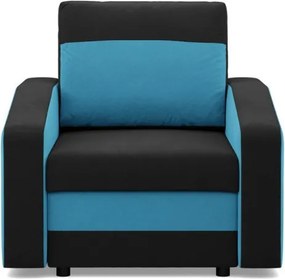 Hewlet fotel, szövet anyag, hab töltet, fekete - kék