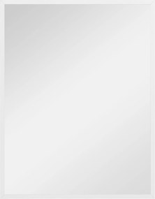 HOMCOM Téglalap alakú Tükör Fürdőszobai Tükör 70x90 cm Dekoratív Fali Tükör Nappaliba, Előszobába, Gondolom vagy Függőleges Használatra Fehér | Aosom