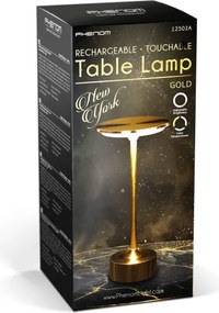 Fényerőszabályozható, újratölthető NEW YORK asztali LED-lámpa LED/1,8W/5V 1200 mAh arany