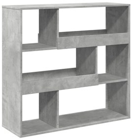 betonszürke térelválasztó könyvszekrény 100 x 33 x 94,5 cm