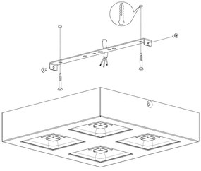 Eglo 96794 - LED Mennyezeti lámpa FERREROS 4xLED/6,3W/230V