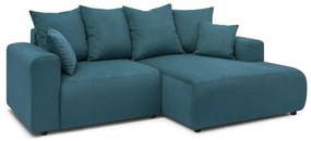 Kék bársony sarokkanapé Enjoy – Bobochic Paris