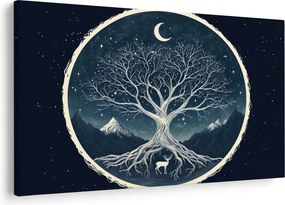 Kép – Mágikus fa szarvassal II. (90x60 cm)
