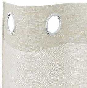 Függönyök függönyökkel 2 pcs Krém 140x175cm Poliészter