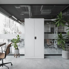 Fém iratszekrény JAN, 900 x 1850 x 400 mm, szürke