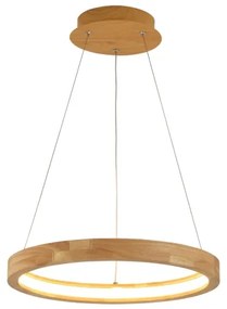 Brilagi - UMEA WOOD LED függeszték kábelen, LED/30W/230V, átm. 40 cm, kaucsukfa