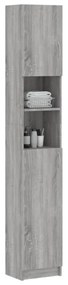 szürke sonoma szerelt fa fürdőszobaszekrény 32 x 25,5 x 190 cm