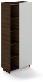 Trevix kombinált szekrény 90 x 46 x 213 cm, jobb, charleston tölgy / fehér