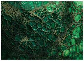 Kép - Zöld mikroszkópos kép (70x50 cm)