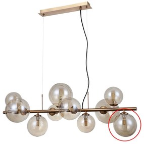 ITALUX - Csereüveg csillárhoz és fali lámpához CANELLO G9 átm. 15 cm barna