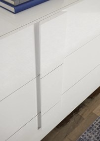 Jupiter 1 ajtós, 3 fiókos komód fehér 182 cm