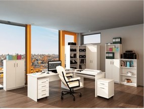 Zárható irodai konténer, fehér, JOHAN 2 NEW 12