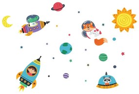 Space dekorációs gyerek falmatrica - Ambiance