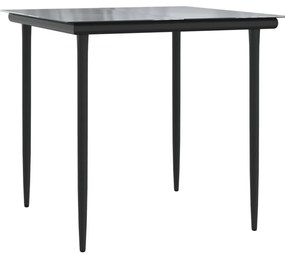 3 részes szürke polyrattan kerti étkezőgarnitúra párnával