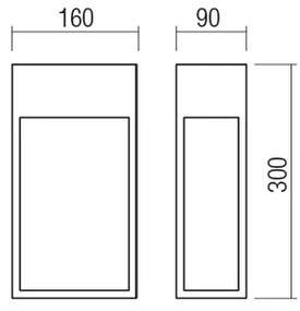 Redo 90603 - STAND kültéri fali lámpa LED/20W/230V IP65 antracit