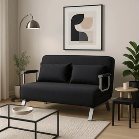 Kétszemélyes dönthető fotel fekete színben BART 2