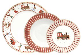 18 részes karácsonyi porcelán étkészlet Polar Express
