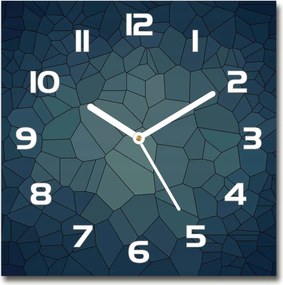 Négyzet alakú üveg falióra Absztrakt háttér 30x30 cm