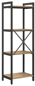 Könyvszekrény kézműves tölgy 40 x 30 x 118 cm Faanyag