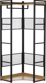 Sarokállvány, tölgy/fekete, KILOS NEW TYP 4