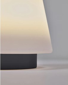 Fehér műanyag LED dimmelhető asztali lámpa (magasság 24 cm) Udiya – Kave Home