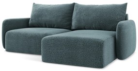 Türkiz kinyitható-tárolóhelyes sarokkanapé (jobb oldali) Kalena – Makamii