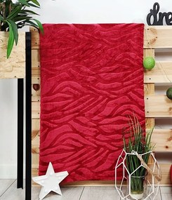 Takaró 150x200 Szavanna dombornyomott piros puha kellemes