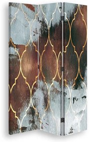 Gario Paraván Marokkói lóhere barna színben Méret: 110 x 170 cm, Kivitelezés: Forgó paraván 360°