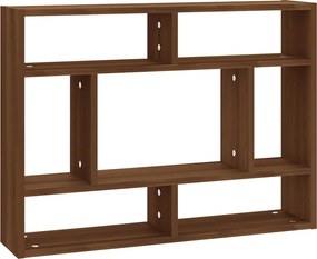 vidaXL barna tölgy színű szerelt fa fali polc 75 x 16 x 55 cm