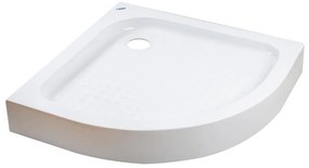 Almagro 80x80x13,5 cm íves, akril zuhanytálca szifonnal