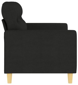 vidaXL kétszemélyes fekete szövetkanapé 140 cm