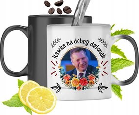 Mágikus Bögre Fekete Színváltós, fényképes nyomattal