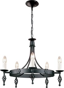 Elstead klasszikus csillár belfry fekete elsby5-black