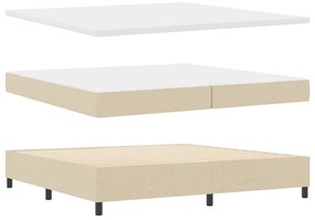 Box Spring Ágy Matraccal és Pad Mokka 200x200 cm Szövet