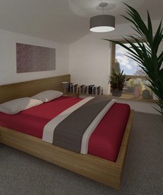 Jersey lepedő gumiszalaggal 180/200 28 Bordeaux