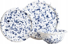 Étkészlet Wilora 12el. pöttyös sötétkék 4 személyes étkészletHOMLA