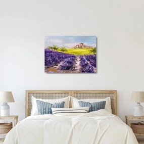 Kép - Provence, franciaország, olajfestmény (üvegen) (70x50 cm)