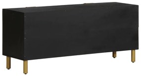 fekete szerelt fa TV-szekrény 105 x 33 x 46 cm