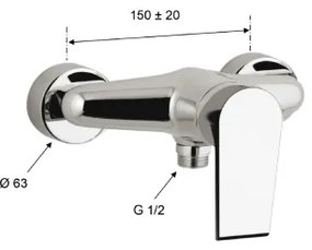 Sapho - KAI zuhanycsaptelep matt fekete