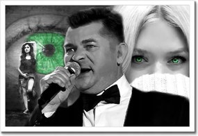 Poszterek keretben 60x40 Zöld szemek Zenek