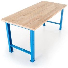Állítható magasságú műhelyasztal Basic, 170 x 80 cm, kék - ral 5012